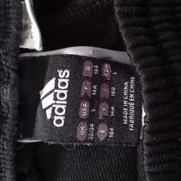 ADIDAS Ankle zip track pants black and white size large with zip pockets - Picture 4 of 4